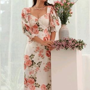 Floral maxi / bridal shower dress Medium